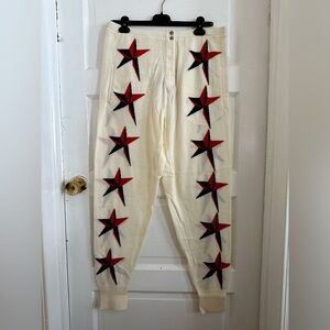 PERFECT MOMENT MERINO WOOL track pant STAR  NEW MEDIUM